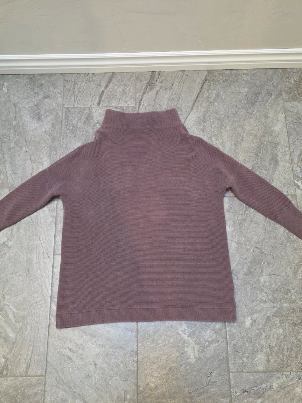 Free People medium Ottoman Slouchy Tunic Sweater Purple Mauve Ribbed
